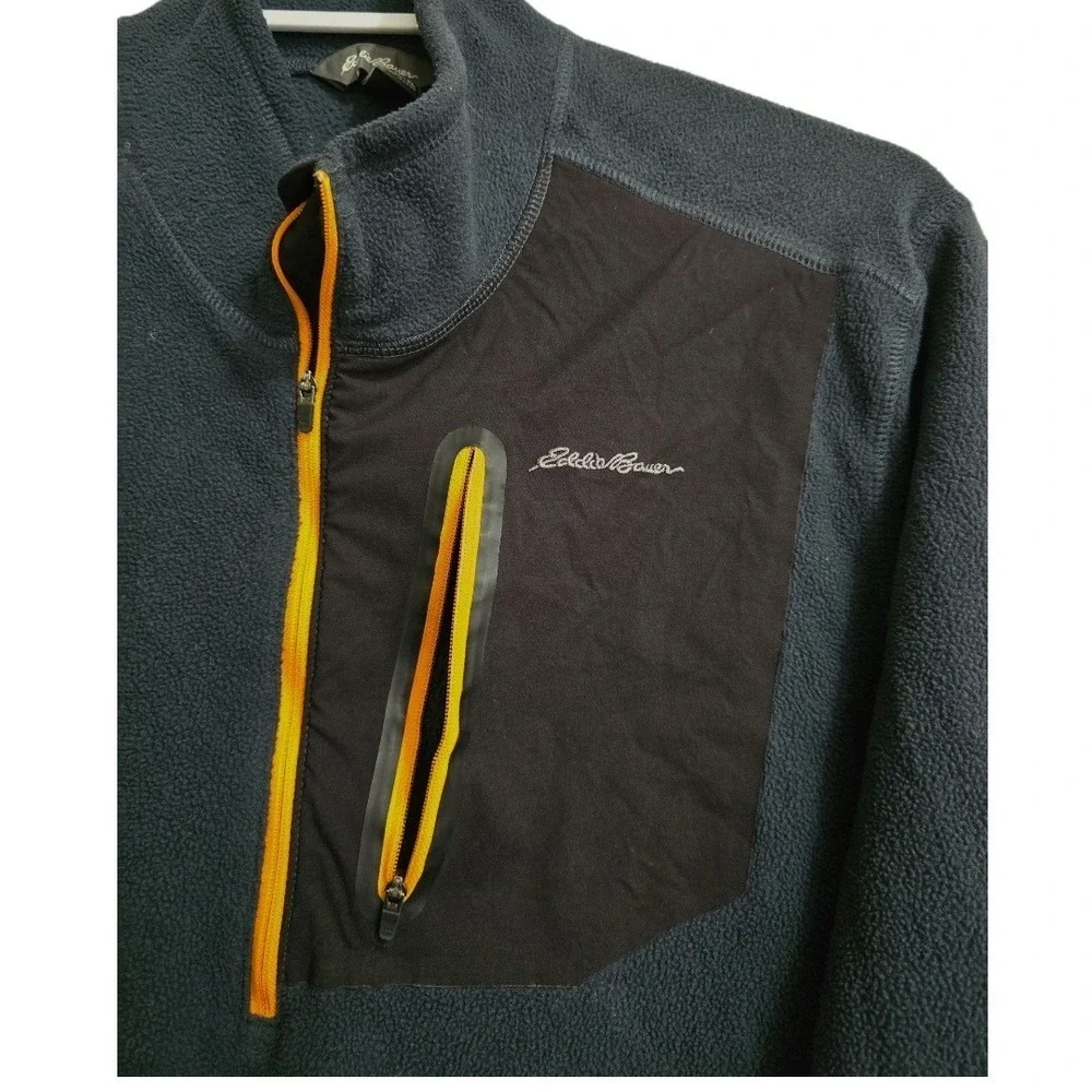 Eddie Bauer Cloud Layer Pro 1/4 Zip Fleece Pullover Sweater In Gray Sz XL